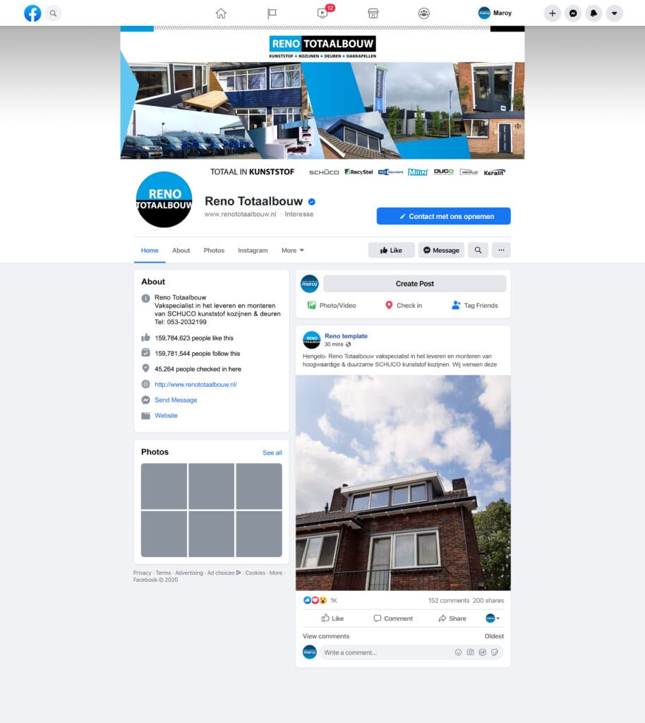 Facebook Mockup Reno